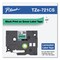 Brother P-Touch 0.35 in. x 26.2 ft. TZe Laminated Removable Label Tapes - Black on Green